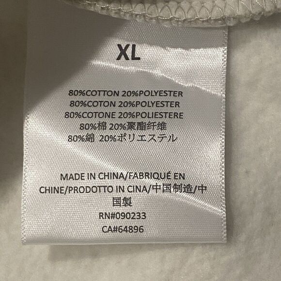 Fear of God Essentials Sweatshirt Mens XL Grey Oatmeal Mockneck Back Logo Baggy - Picture 4 of 11